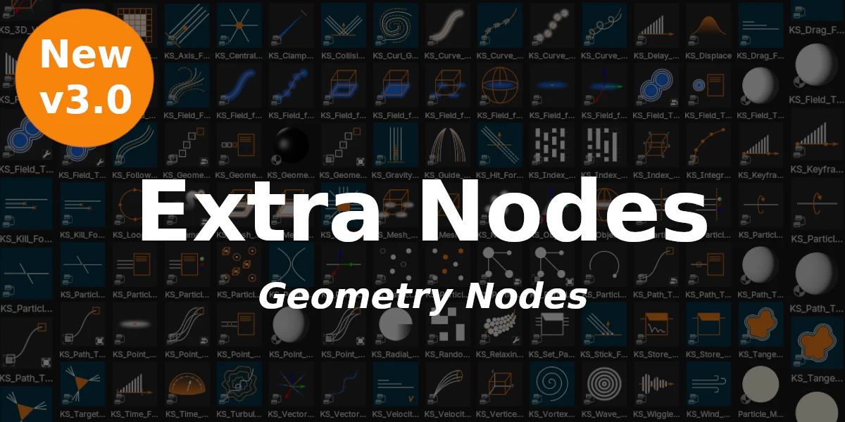 blender几何节点扩展插件 – Extra Nodes v3.0