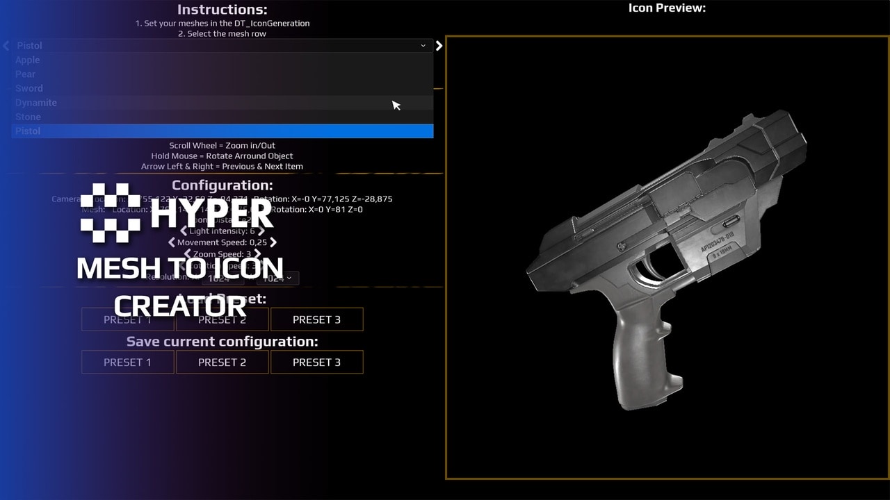 高质量图标到模型创作者 V2 – Hyper Mesh to Icon Creator V2