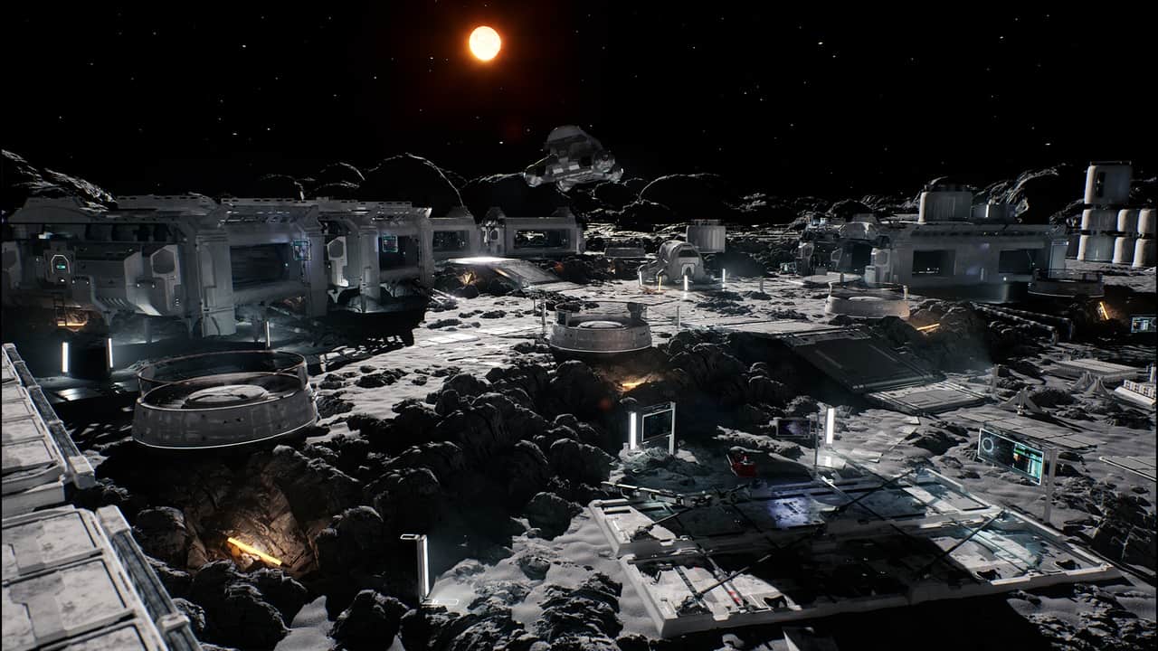 模块化科幻基地 – 月球主题室内外场景 | Modular Sci-Fi Base – Moon Theme