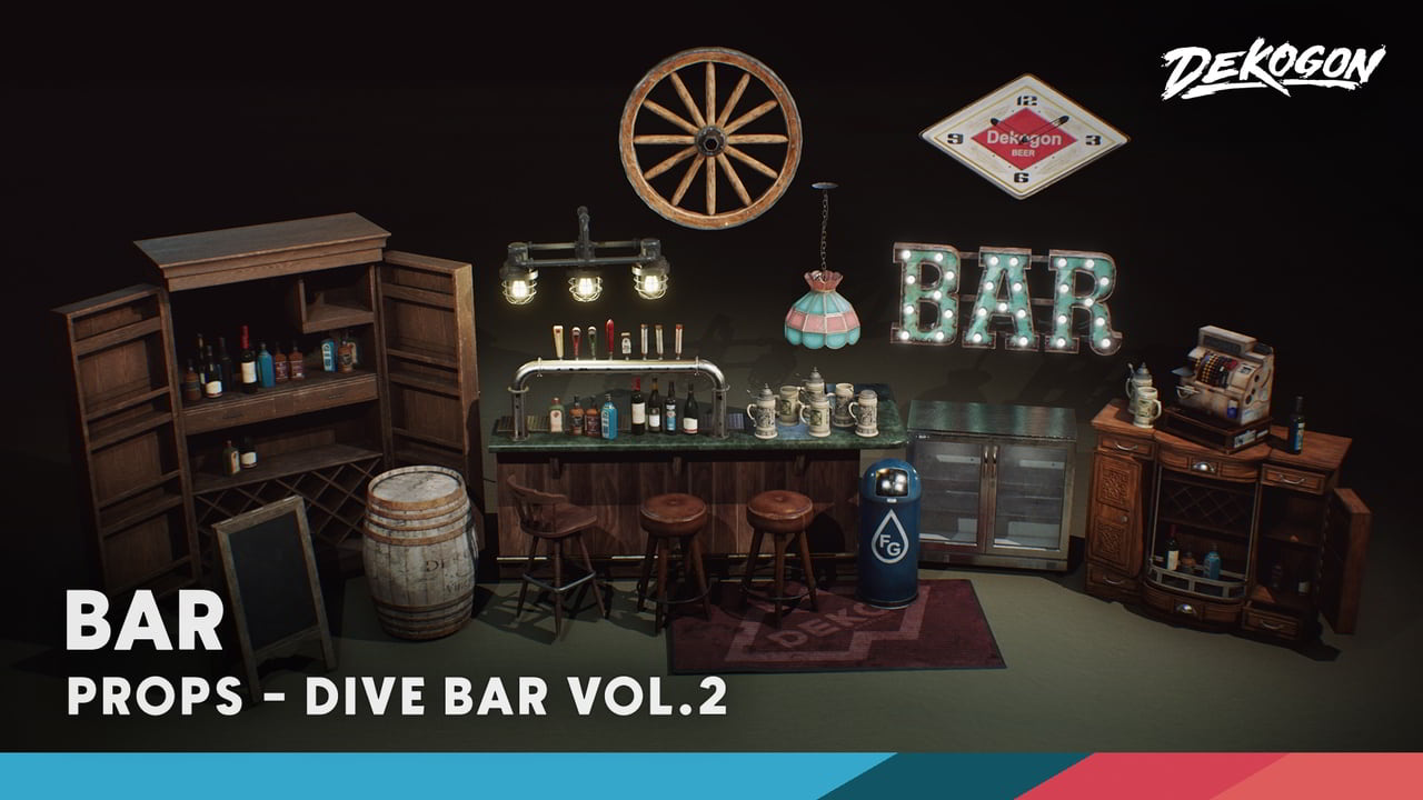 餐厅与潜水酒吧 VOL.2 – 酒吧场景包 – Restaurant and Dive Bar VOL.2 – Bar
