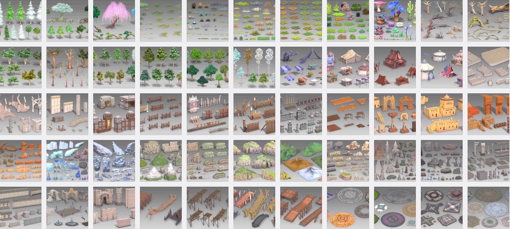 魔幻场景资源包 – TL | 低模次世代3D模型合集