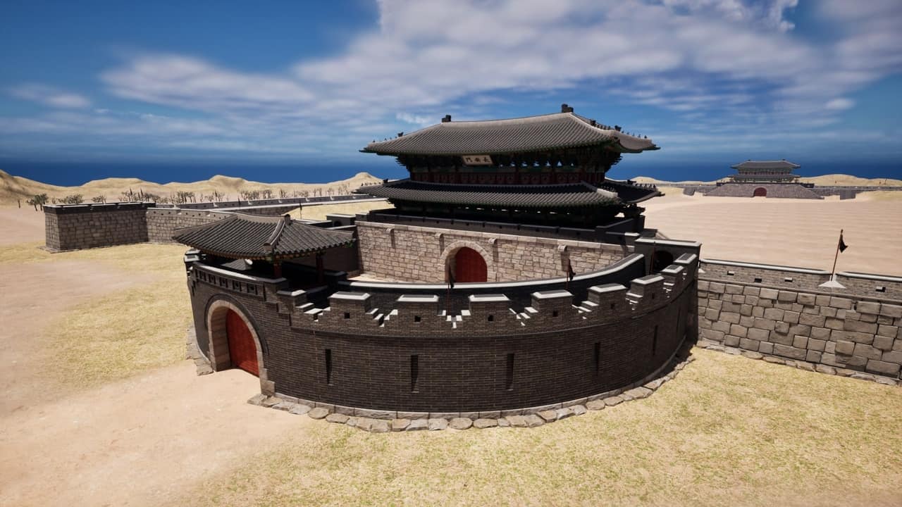 华城城门3D模型 – KCISA Hwaseong Fortress Gates