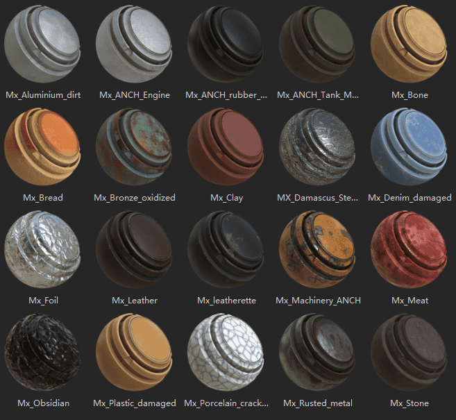 20款Substance Painter常用智能材质套装 – 20 Essential Smart Materials for Substance Painter