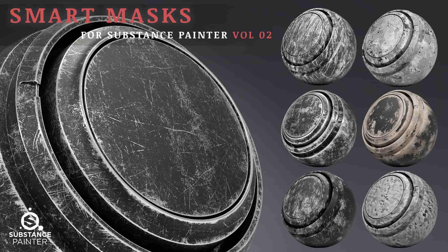 高细节智能遮罩材质包第二卷 – High-Detail Smart Masks for Substance Painter Vol 02