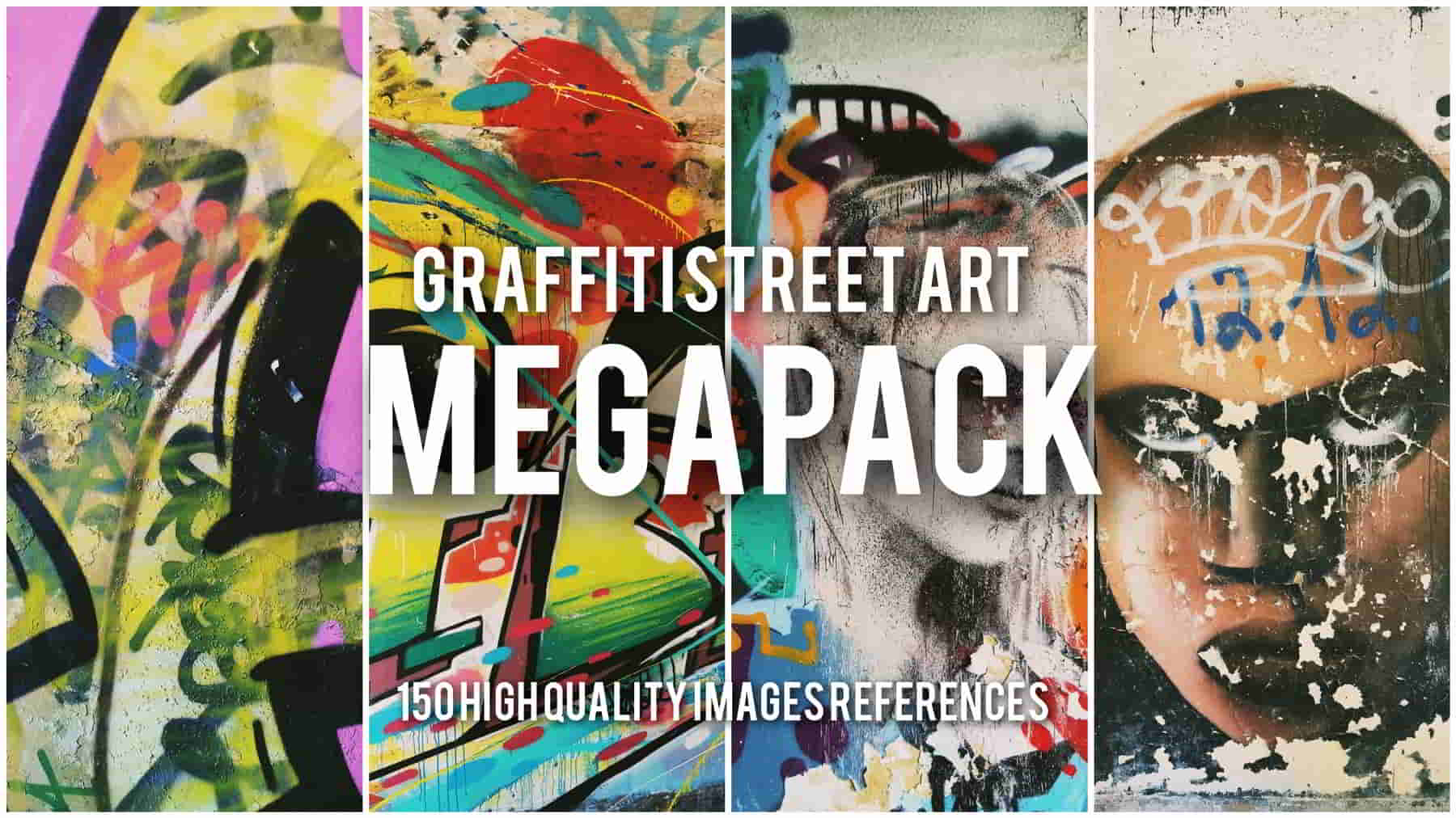 街头涂鸦参考图库 – Street Graffiti MEGAPACK References