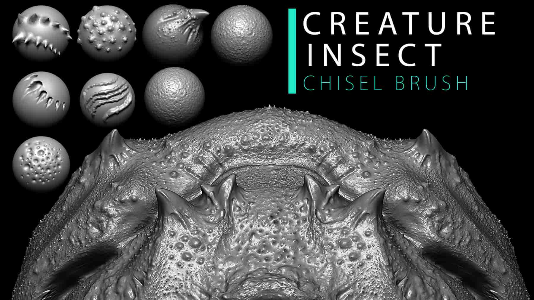 生物/昆虫雕刻凿子笔刷 – Creature/Insect Chisel Brush