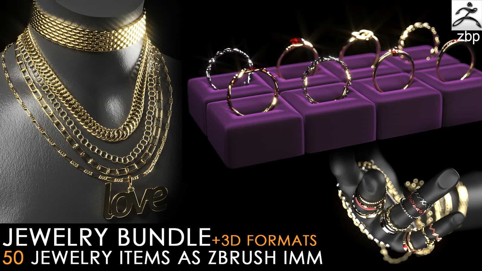 珠宝IMM笔刷+3D打印格式 – jewelry imm brush + 3d print format