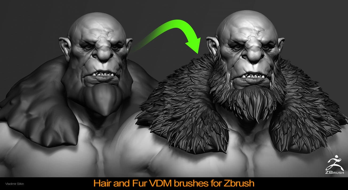 毛发与发丝VDM笔刷套装 – Hair and Fur VDM Brushes