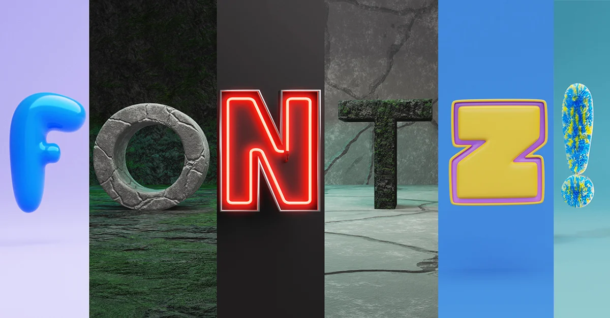 blender三维字体资源插件 – FONTZ Free 3D fonts by ThreeDee