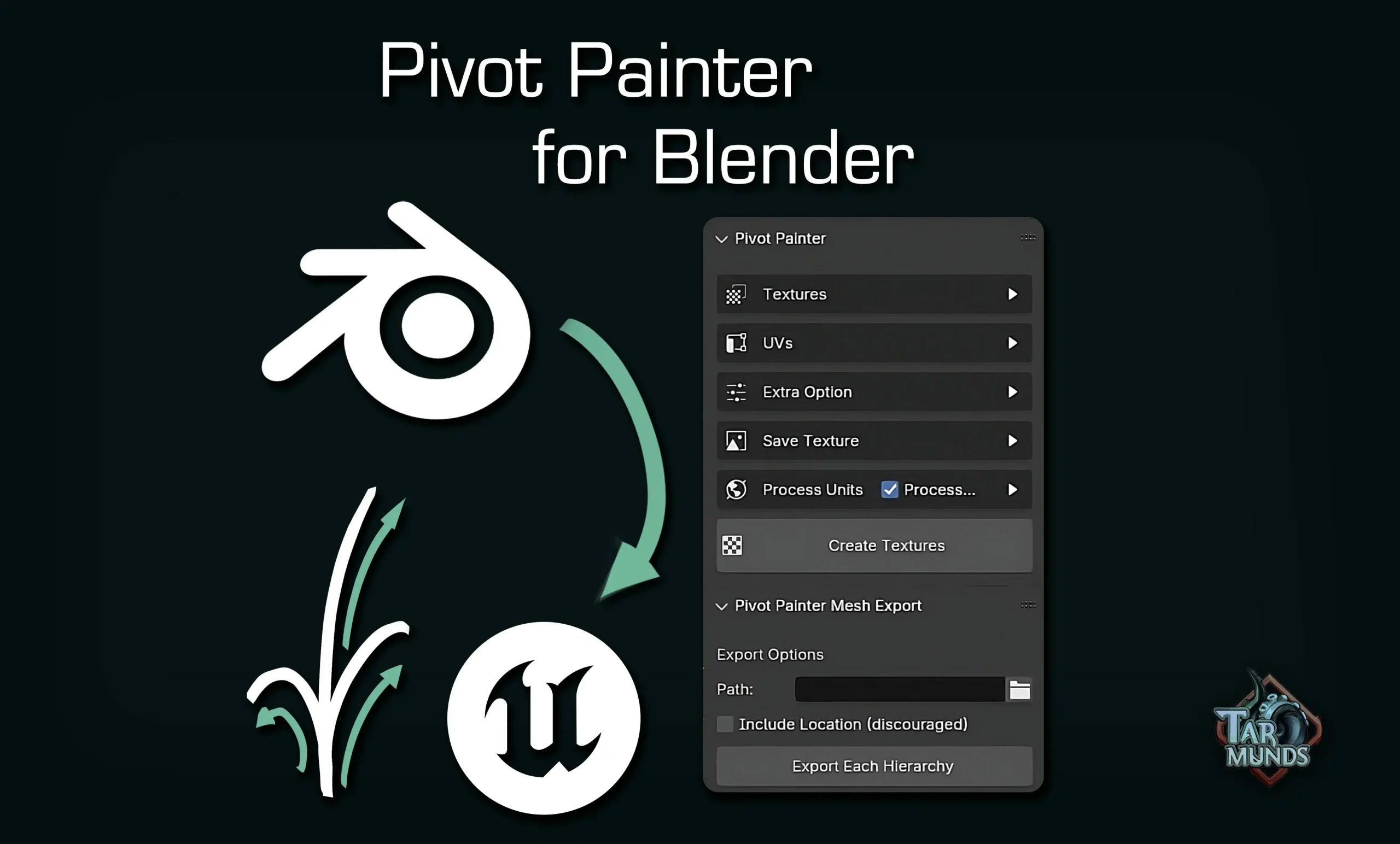 blender虚幻引擎枢轴绘制插件 – Pivot Painter v3.0.0