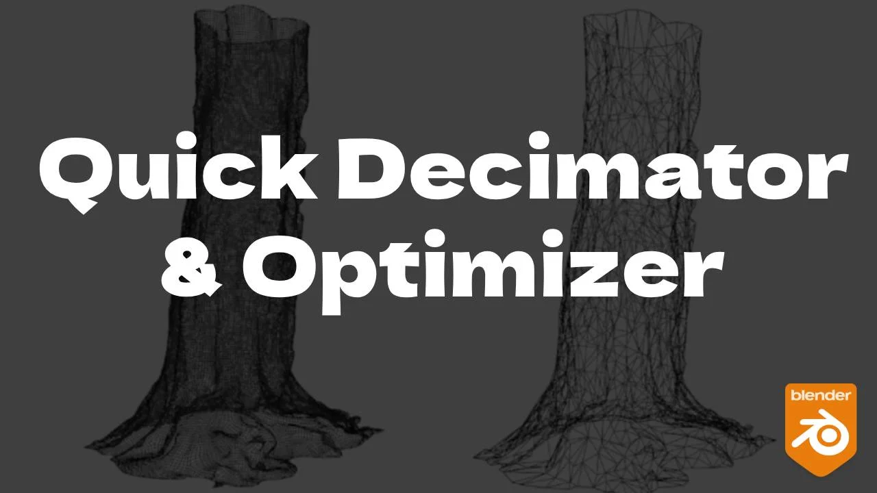 blender多边形优化插件 – Quick Decimator + Optimizer v1.0
