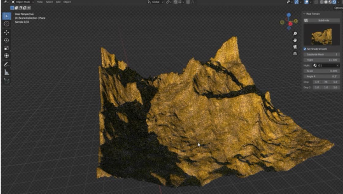blender真实地形生成插件 – Real Terrain v1.0.0
