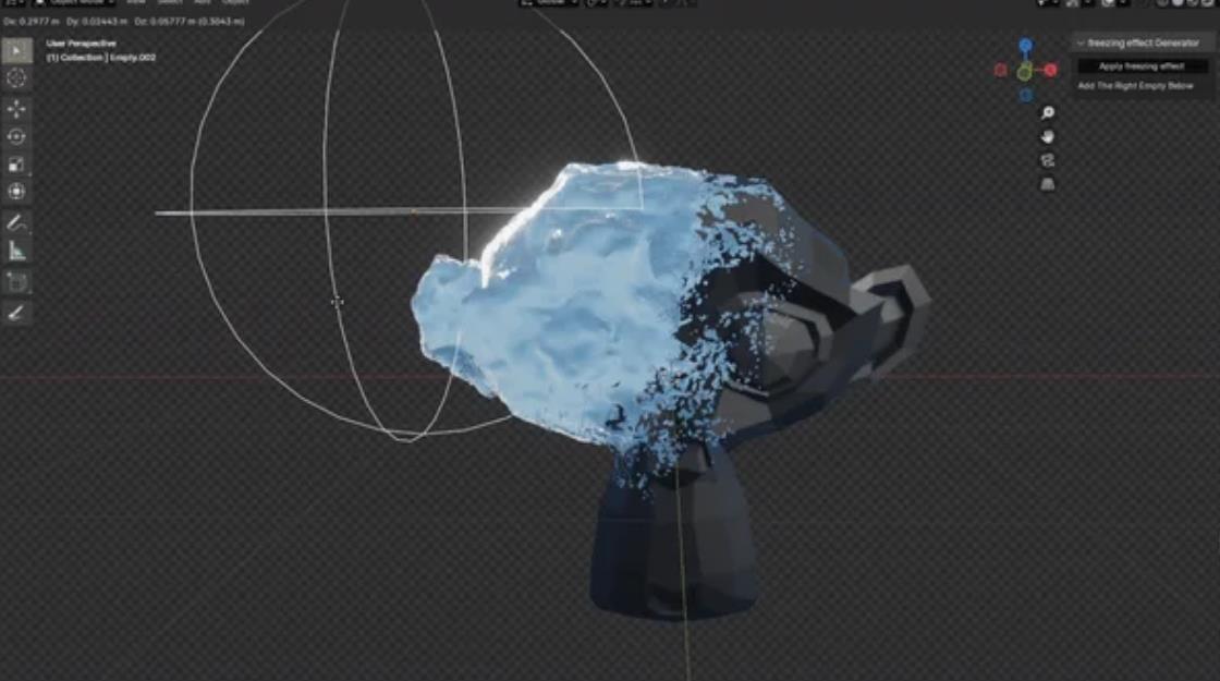 blender冰冻特效生成器插件 – Freezing Effect Generator v1.1.0