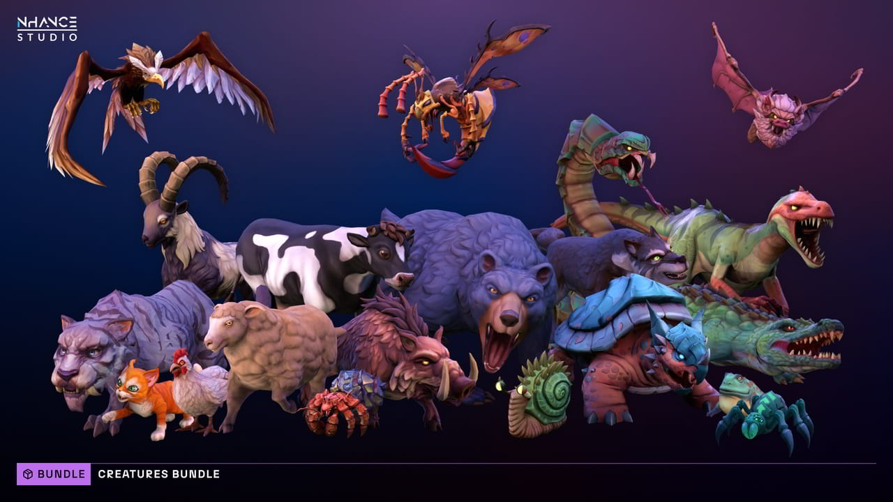 风格化奇幻生物套装 – Stylized Fantasy Creatures Bundle