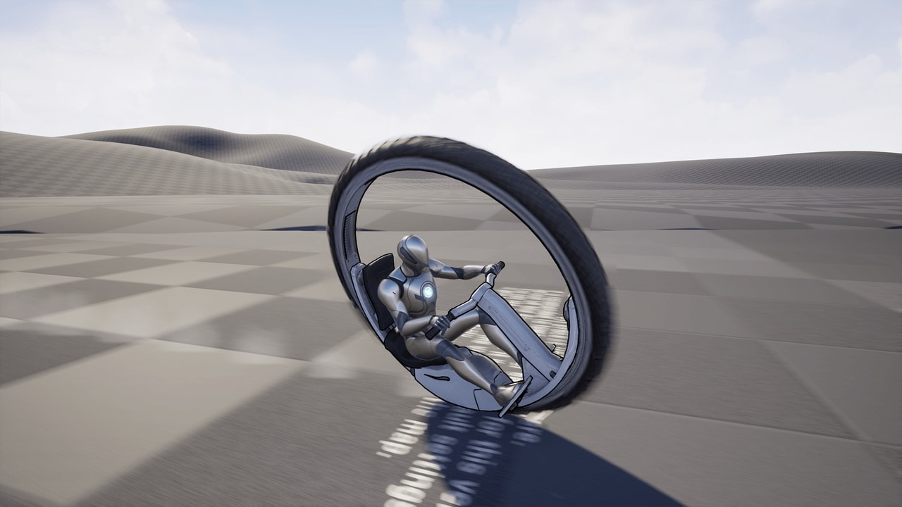 独轮机车模型 – MonoWheel Bike