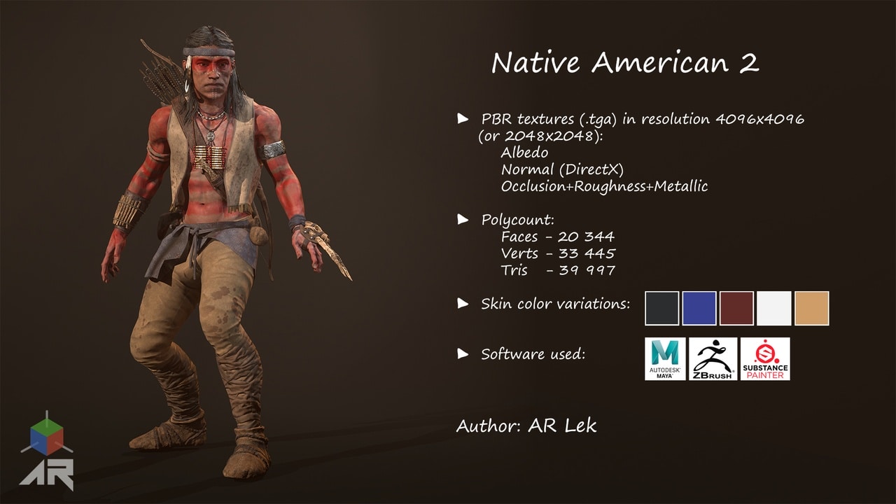 美洲原住民角色包 – Native American 2