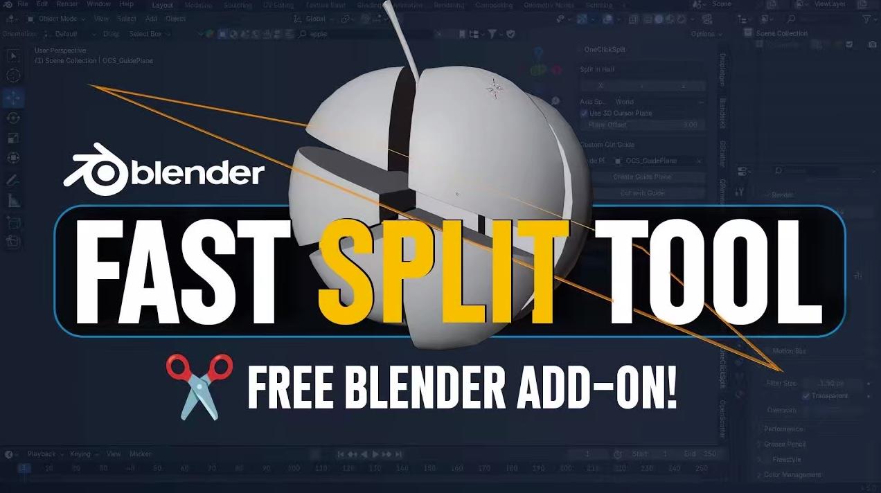 blender一键分割插件 – One-Click Split v1.1.5