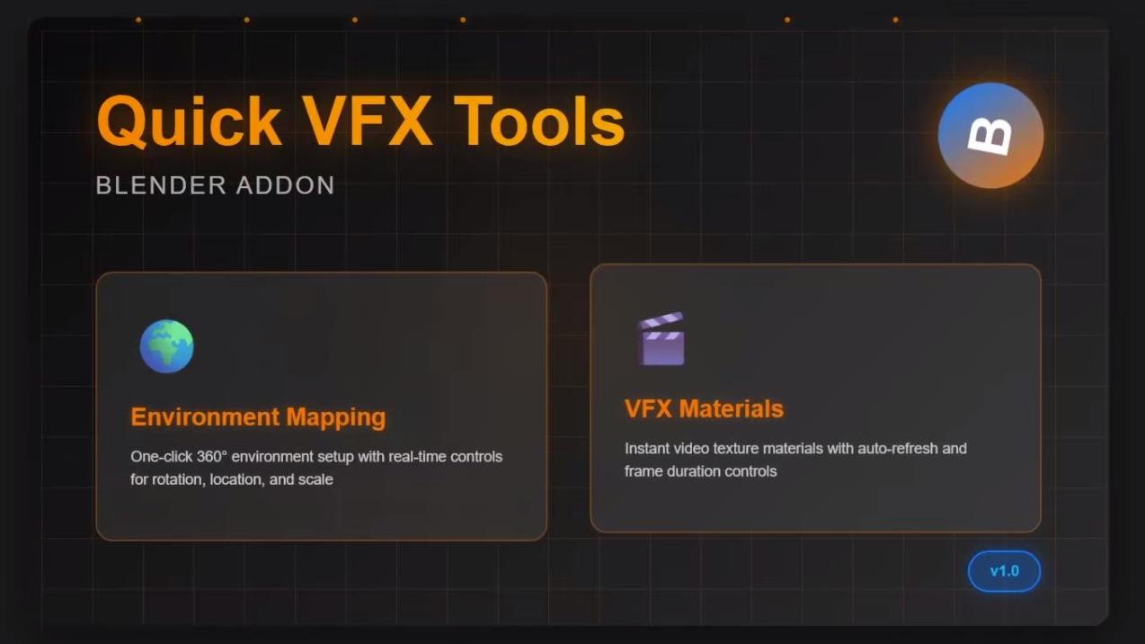 blender快速VFX工具插件 – Quick VFX Tool v1.5