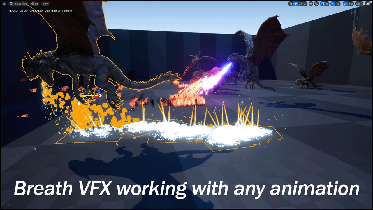 龙族视觉特效：火焰与冰霜 – Dragon VFX Fire Ice