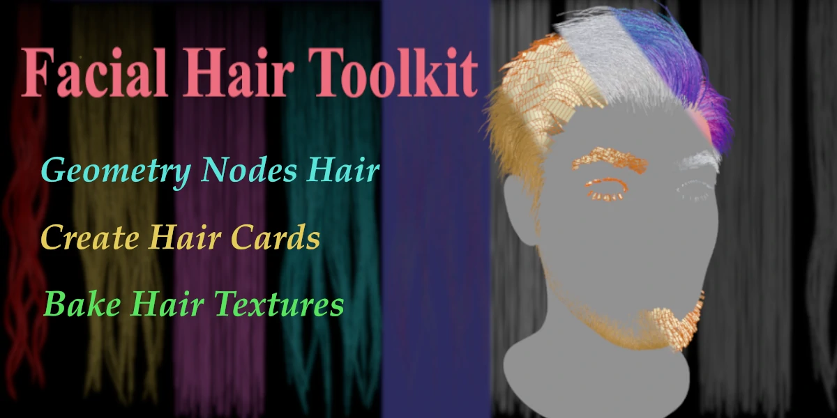 blender毛发生成插件 – Facial Hair Toolkit v2.1.2