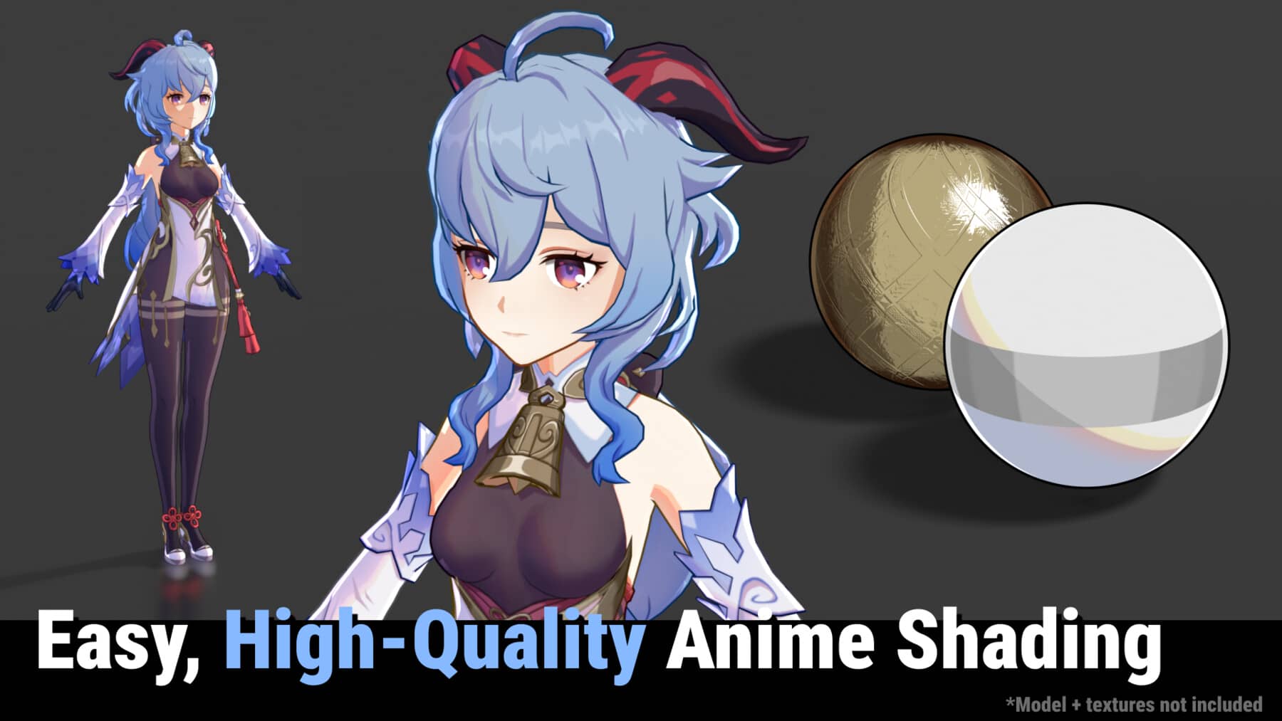 原神风格角色着色器 – Genshin Impact Character Shader for Blender