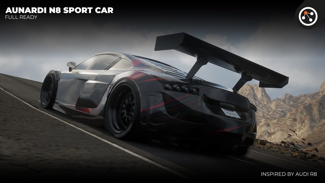 🏆 Aunardi 跑车多人游戏资源 – Sport Car Aunardi 🚥 Multiplayer 🚥 UE5