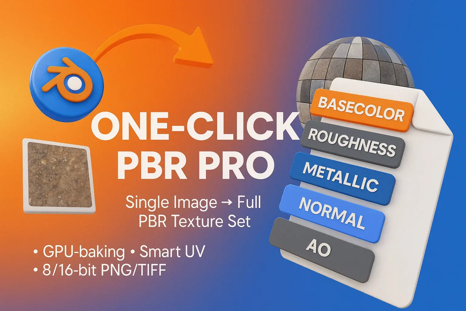 blender一键PBR专业插件 – One-Click PBR Pro v0.8.1