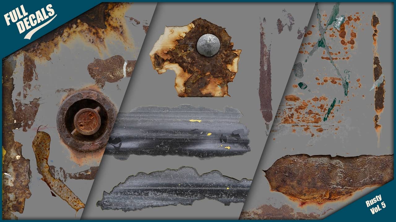 金属锈蚀贴花第五卷 – Metal rust decals Vol. 5