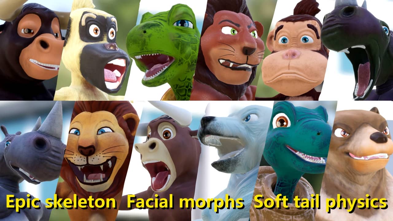 卡通动物包 2 – Cartoons Animals Pack 2