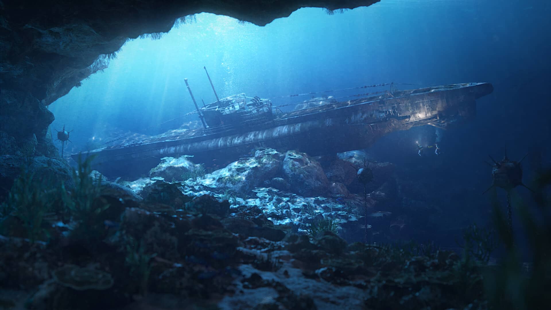 潜艇残骸场景 – Submarine Wreck