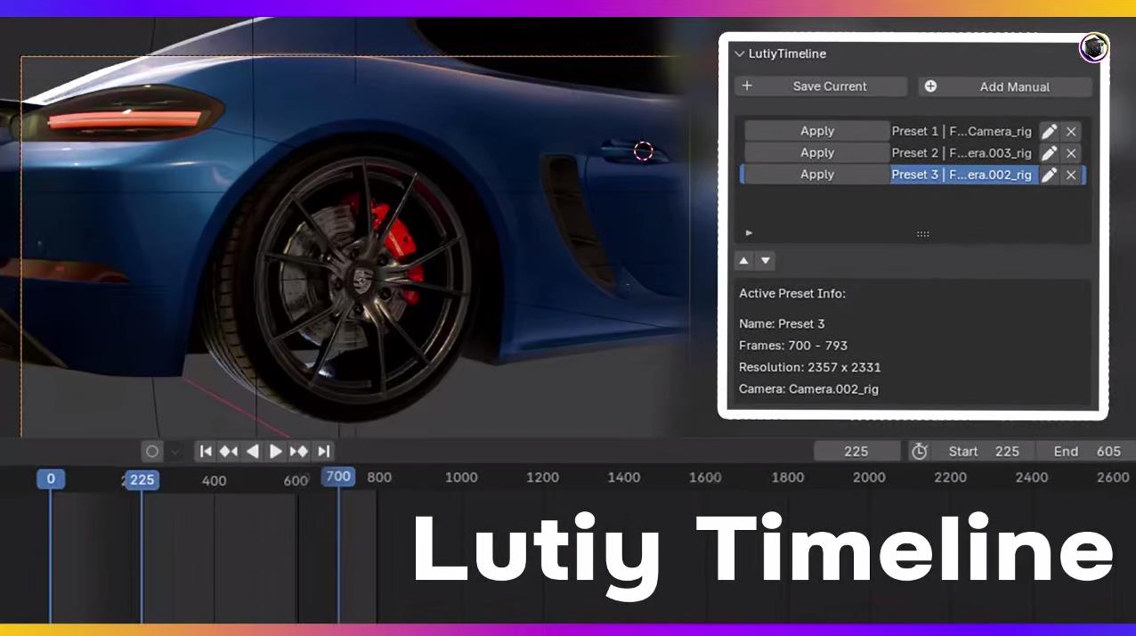 blender时间线相机管理插件 – Lutiy Timeline v1.0.1