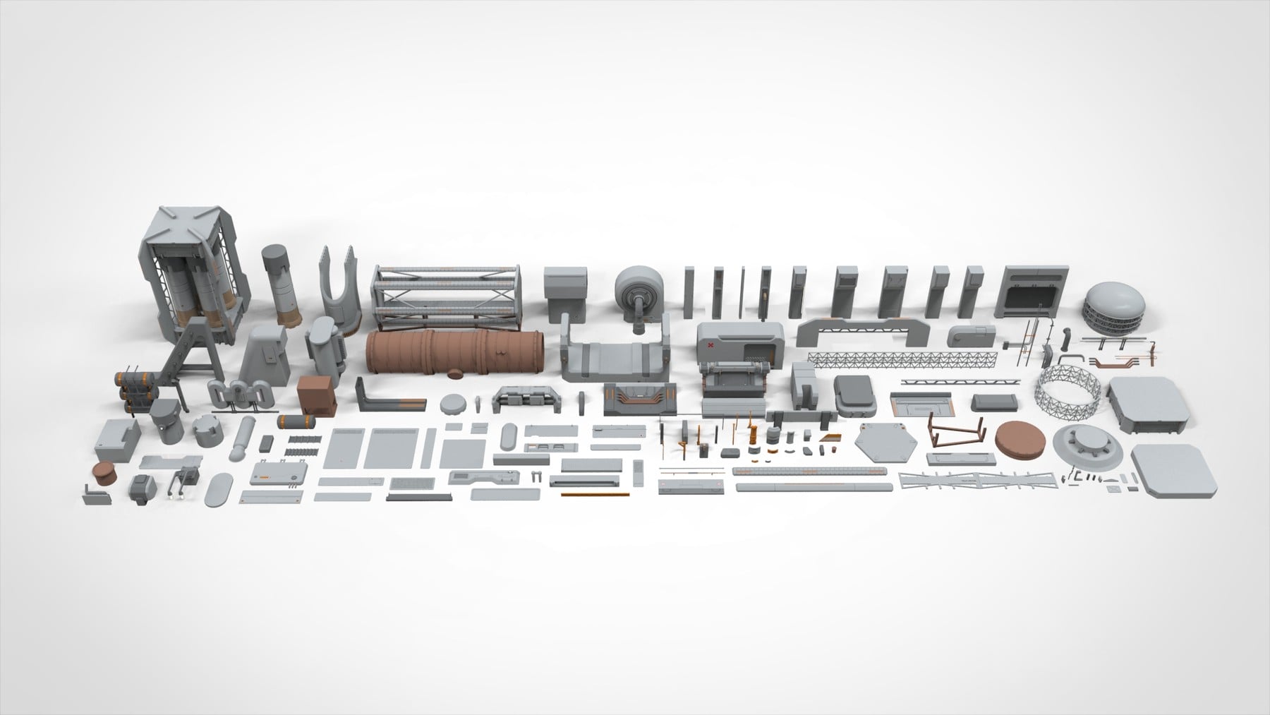 科幻建筑元素合集第26卷 – Sci-Fi architecture Elements collection 26