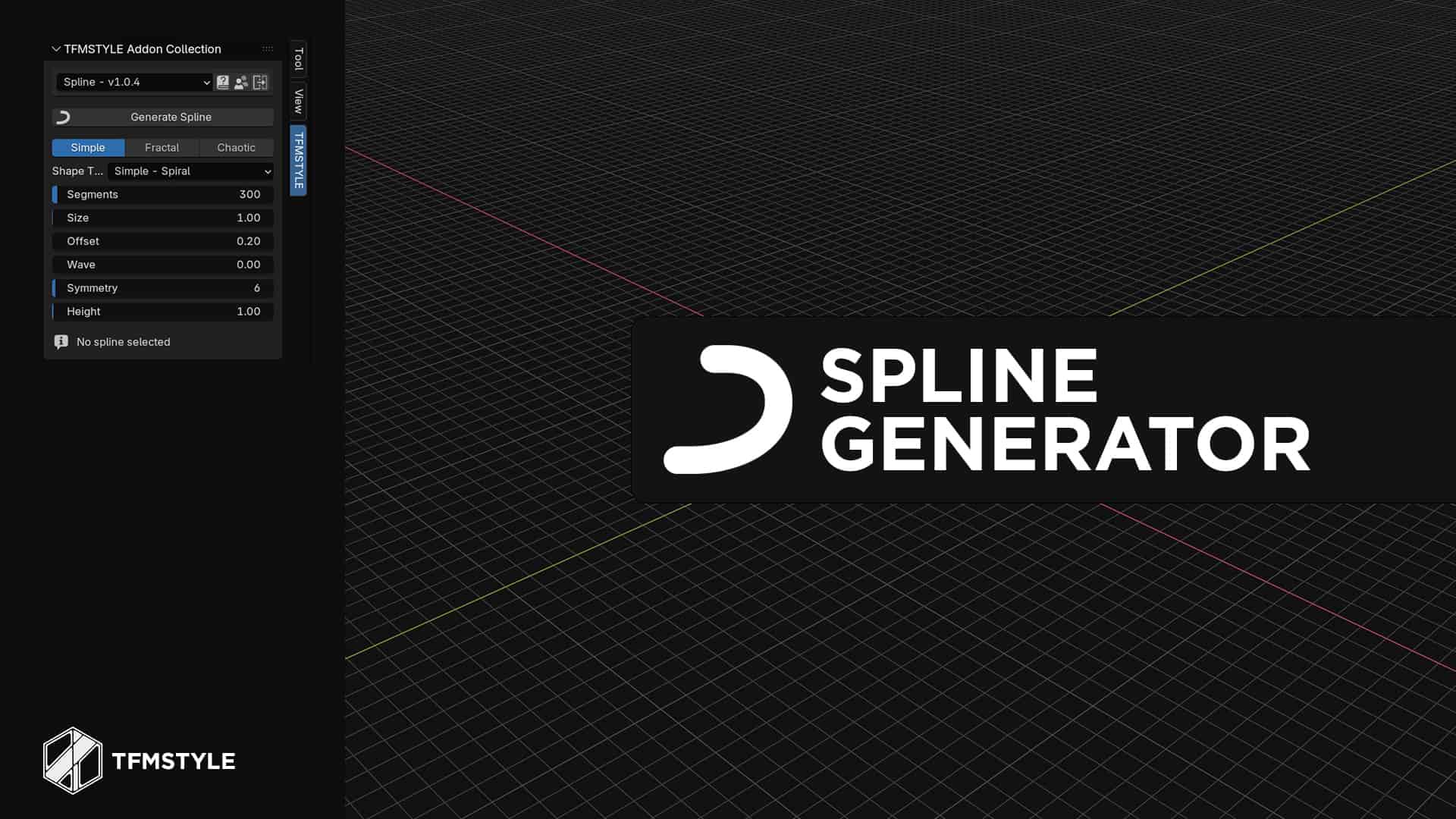 blender样条曲线生成插件 – Spline Generator v1.0.2