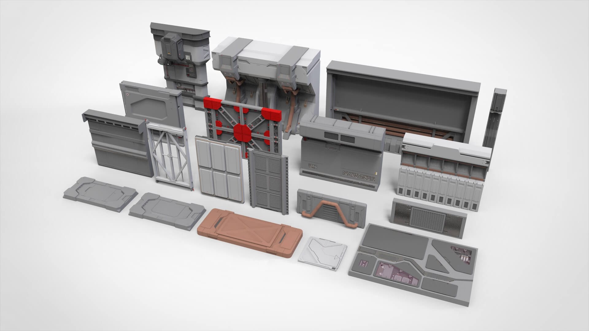 科幻建筑模型合集35 – Sci-Fi Architecture Kitbash 35