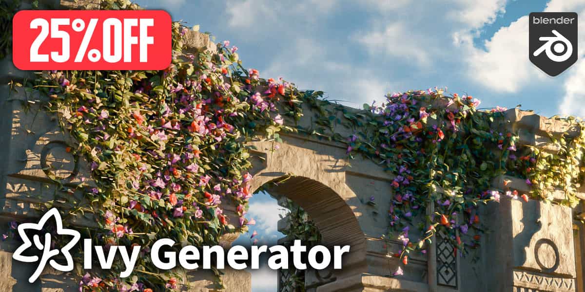 blender藤曼几何节点插件 – Ivy Generator v1.0.0