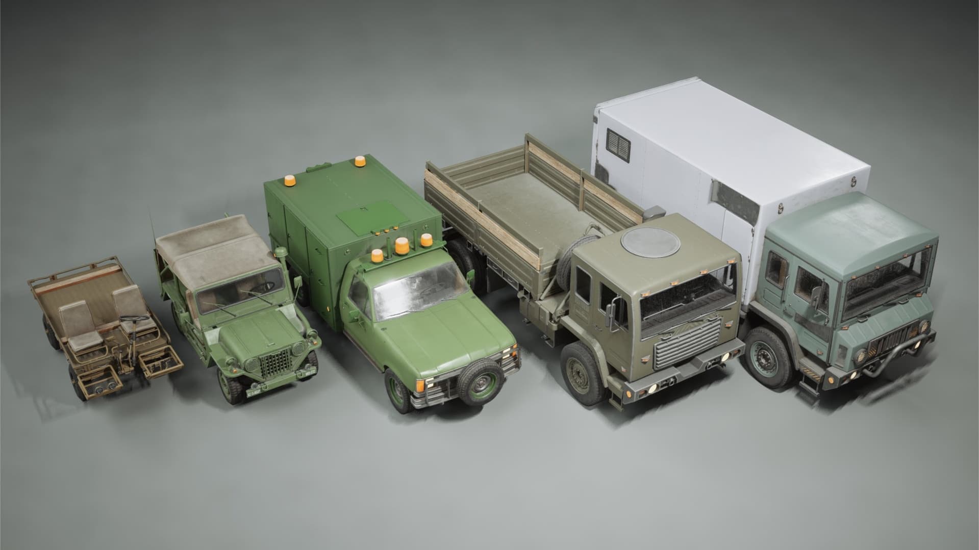 载具系列 VOL.10 – 军事车辆 (低多边形) | Vehicles VOL.10 – Military (Low Poly)