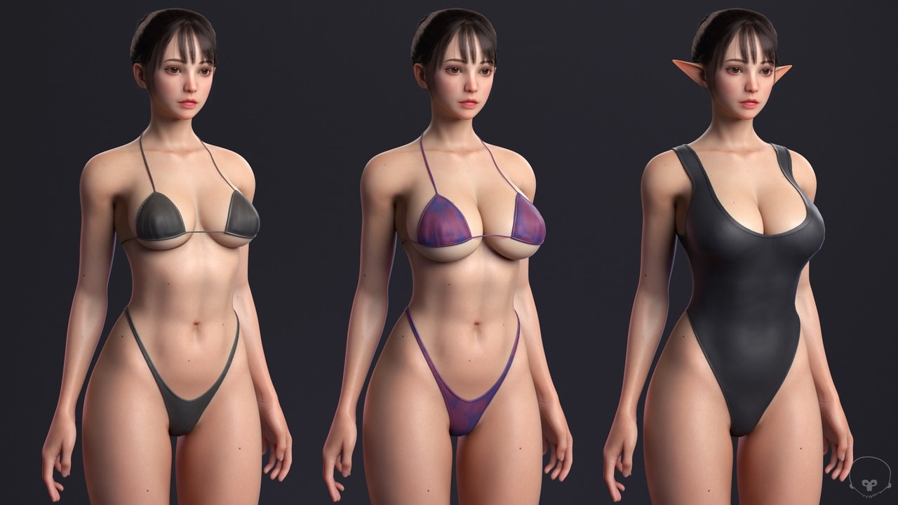 完美女性身体游戏就绪3D角色 – Perfect Female Body Game-Ready 3D Character