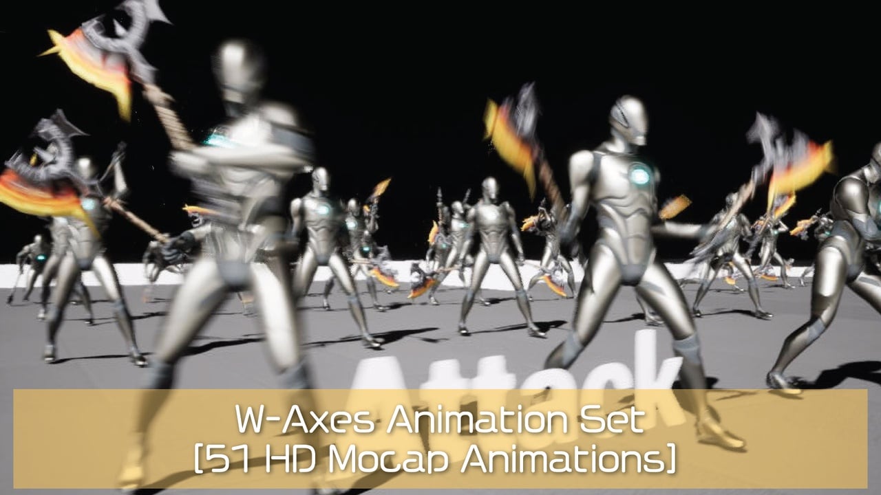 W-Axes 51 组高清动作捕捉动画集 – W-Axes 51 HD Mocap Animations
