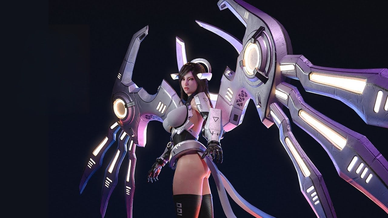 赛博女性 – 游戏就绪3D模型 – Cyborg Female – Game Ready 3D