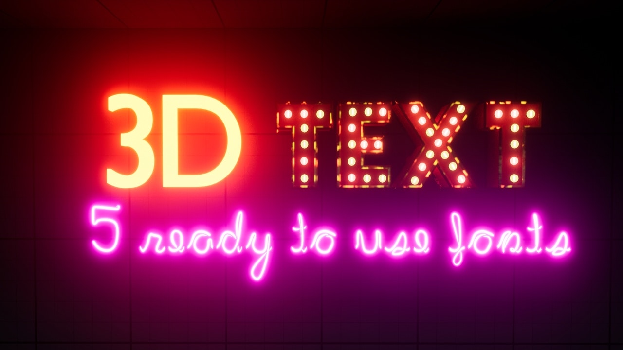 3D文本生成器 – 剧情化设计 – 自定义字体 – 3D Text Generator – Diegetic Design – Custom Fonts