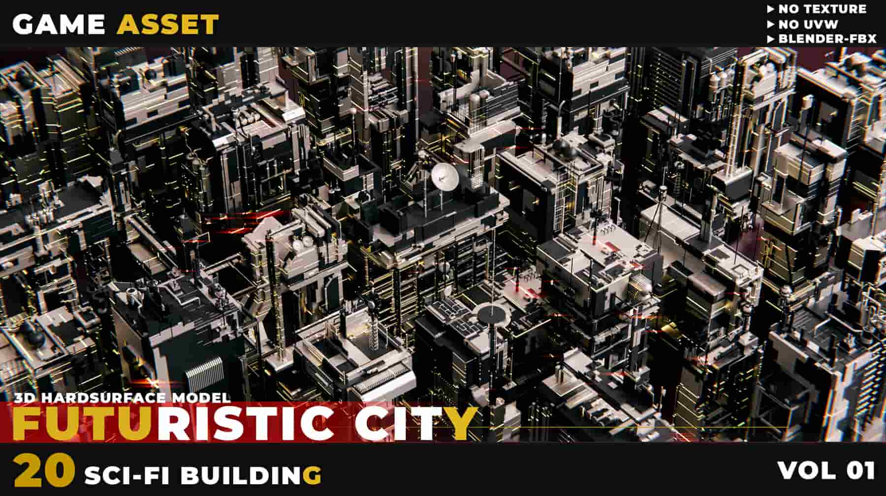 20座科幻未来城市建筑 第一卷 – 20 SCI-FI BUILDING FUTURISTIC CITY VOL 01