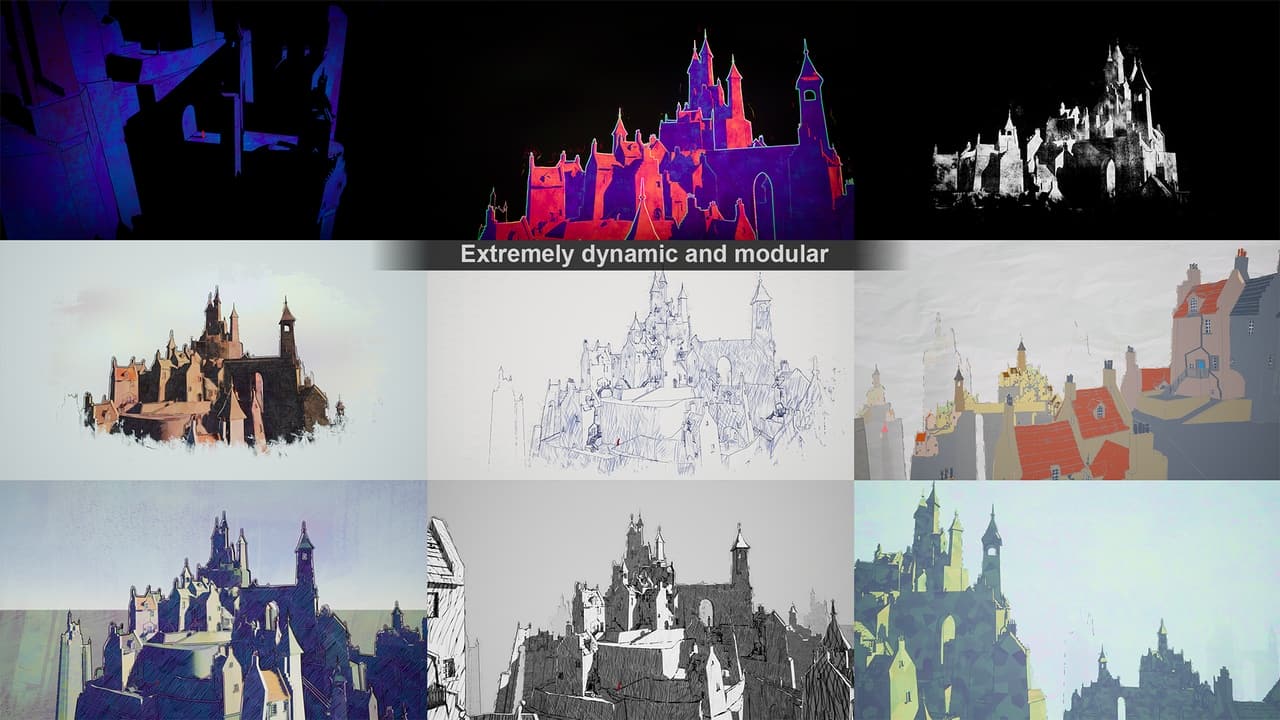 动态草图后期处理材质 – Dynamic Sketch Post-Process Material