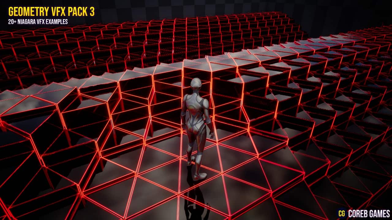 几何地板交互式视觉特效包 – Geometry Floor VFX Pack 3