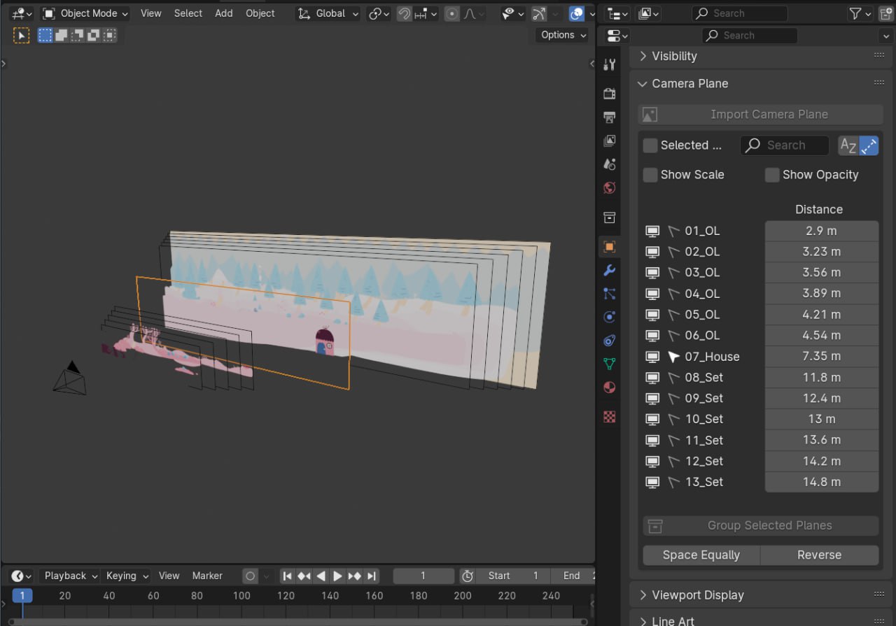blender摄像机绑定图像插件 – Camera Plane v3.0.0