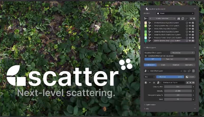 blender几何节点散射插件 – Gscatter v0.12.0