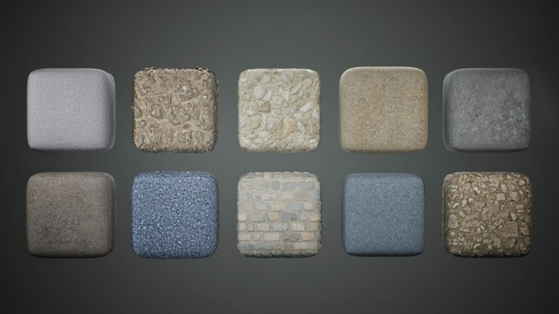 道路材质03 – 摄影测量扫描材质 – Roads 03 – Scanned Photogrammetry Materials