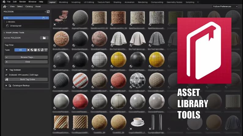 blender资产库管理插件 – Asset Library Tools v1.0.0