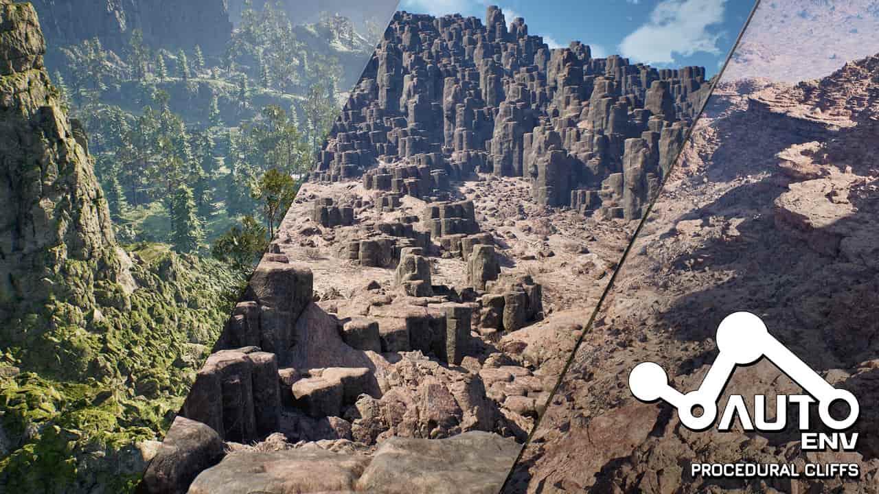 AutoEnv程序化岩石悬崖 – AutoEnv Procedural Rock Cliffs