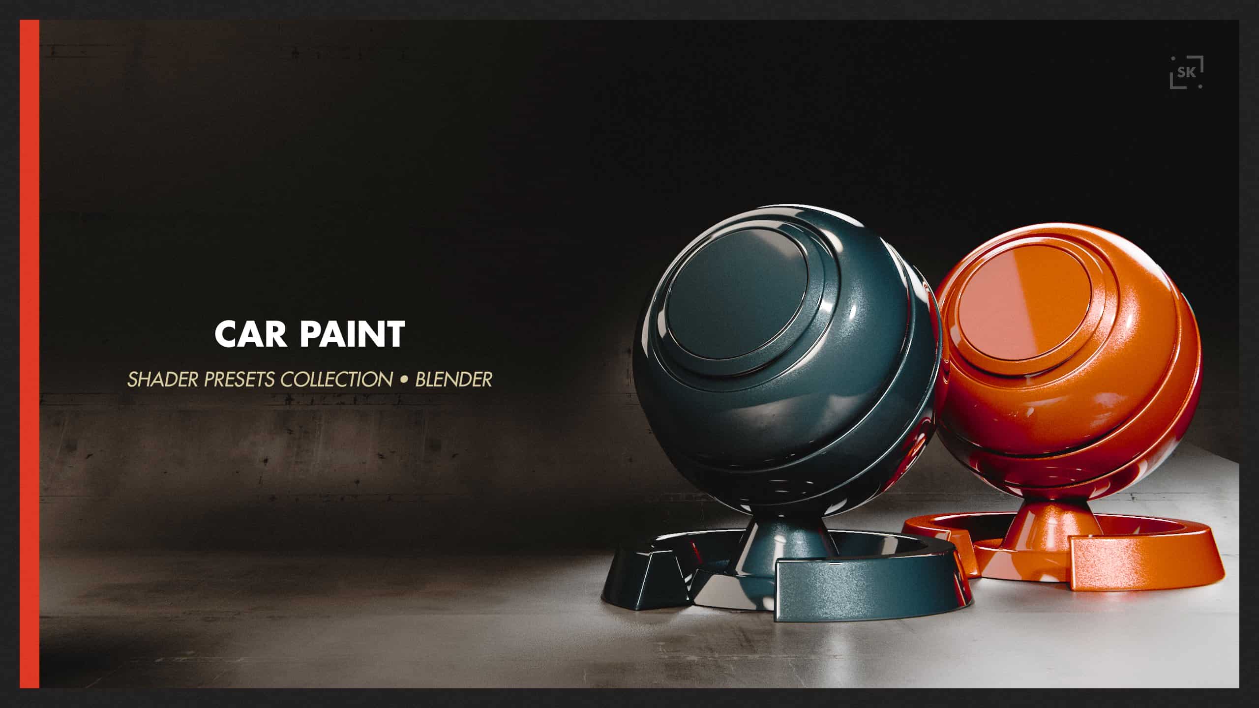 汽车车漆着色器预设合集 – Car Paint • Shader Presets Collection • Blender