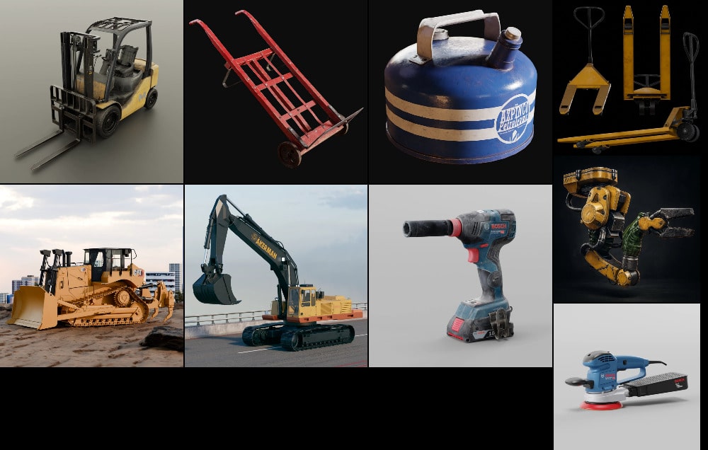 BlenderKit 工业资源包 – BlenderKit Industrial Pack